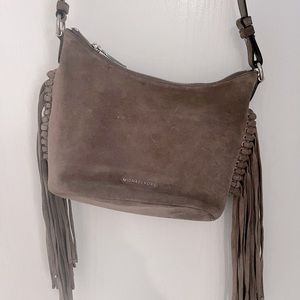 Michael Kors fringe crossbody suede purse